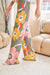 Explore More Collection - Flower Printed Casual Cozy Full Long Wide Pants
