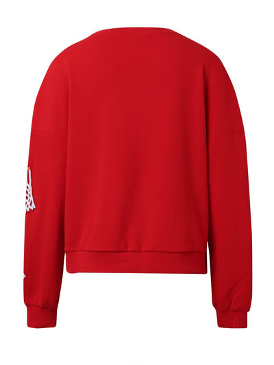 Explore More Collection - Basketball Round Neck Long Sleeve Sweatshirt