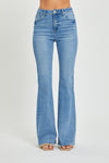 Explore More Collection - RISEN Full Size High Rise Raw Cut Hem Bootcut Jeans