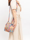 Explore More Collection - Drawstring Tassel Geometric Shoulder Bag