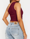 Explore More Collection - Ruched One Shoulder Tank