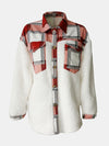 Explore More Collection - Fuzzy Button Up Long Sleeve Jacket