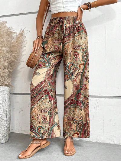 Explore More Collection - Printed Wide Leg Pants