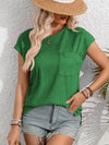 Explore More Collection - Round Neck Cap Sleeve Blouse