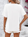 Explore More Collection - V-Neck Dropped Shoulder T-Shirt