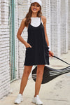 Explore More Collection - Scoop Neck Cami Dress and Shorts Set - 2pcs