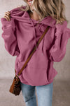 Explore More Collection - Drawstring Pocketed Long Sleeve Hoodie