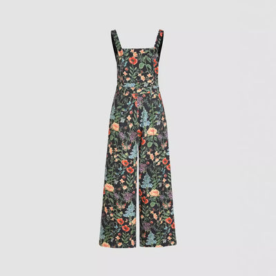 Explore More Collection - Floral Wide Leg Overalls