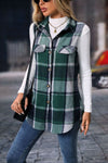 Explore More Collection - Plaid Button Up Vest Coat