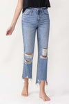 Explore More Collection - Lovervet High Rise Distressed Straight Jeans