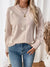 Explore More Collection - Perfee Flower Round Neck Long Sleeve Sweater