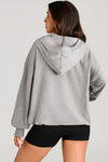 Explore More Collection - Pocketed Half Zip Long Sleeve Hoodie