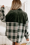 Explore More Collection - Plaid Button Up Long Sleeve Jacket