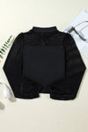 Explore More Collection - Mock Neck Long Sleeve Blouse