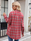 Explore More Collection - Plaid Button Up Long Sleeve Shirt