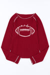 Explore More Collection - Football Round Neck Long Sleeve Sweatshirt