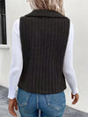 Explore More Collection - Open Front Fuzzy Vest Coat