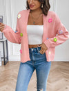 Explore More Collection - Floral Long Sleeve Open Front Cardigan