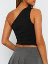 Explore More Collection - Ruched One Shoulder Tank