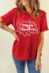 Explore More Doorbusters - MERRY CHRISTMAS Round Neck Short Sleeve T-Shirt