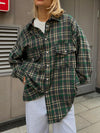 Explore More Collection - Pocketed Plaid Button Up Shacket