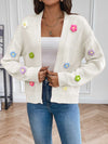 Explore More Collection - Floral Long Sleeve Open Front Cardigan