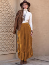 Explore More Collection - Slit Ruffled Wide Leg Pants