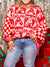 Explore More Collection - Candy Cane Contrast Round Neck Sweater