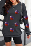 Explore More Collection - Sequin Pumpkin Long Sleeve Sweatshirt