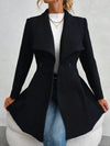 Explore More Collection - Collared Neck Button Up Long Sleeve Coat