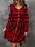 Explore More Doorbusters - Double Take Full Size Plaid Round Neck Long Sleeve Magic Dress