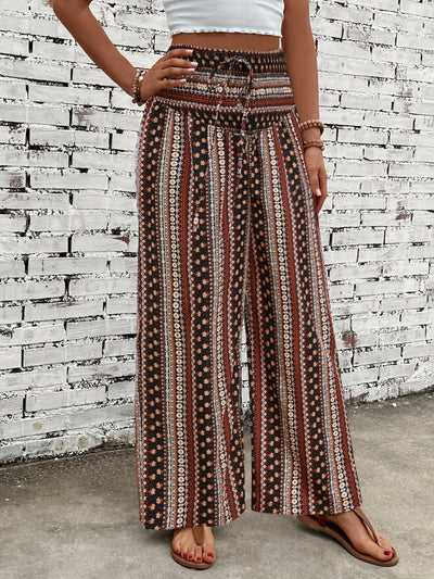 Explore More Collection - Printed Wide Leg Pants