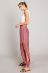 Explore More Collection - Cotton Bleu by Nu Label Striped Smocked Cover Up Pants