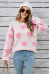 Explore More Collection - Angel Wings Heart Dropped Shoulder Long Sleeve Sweater