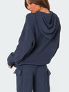 Explore More Collection - Long Sleeve Hooded Top and Pants Sweater Set