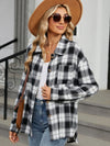 Explore More Collection - Plaid Collared Neck Long Sleeve Shirt