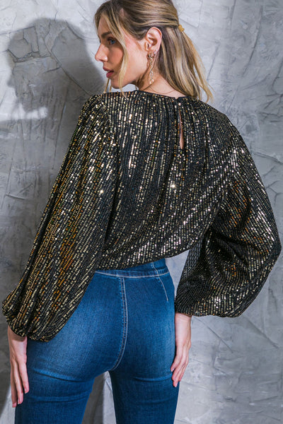 Explore More Collection - HOPE YOU REMEMBER SEQUIN TOP