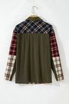 Explore More Collection - Plaid Button Up Long Sleeve Jacket