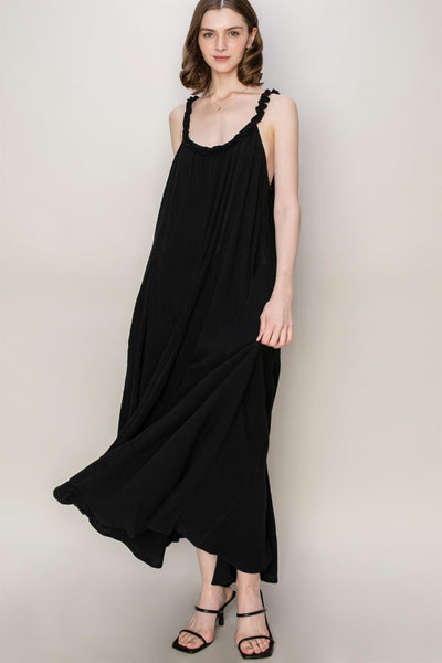 Explore More Collection - HYFVE Frill Sleeveless A-Line Maxi Dress