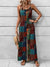 Explore More Collection - Printed Scoop Neck Spaghetti Strap Jumpsuit