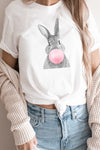Explore More Collection - Cute Bunny Blowing Bubblegum Easter Graphic Tee