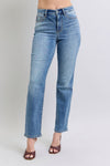 Explore More Collection - Judy Blue Full Size Wash Thermal Straight Jeans with Pockets