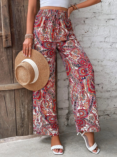 Explore More Collection - Printed Wide Leg Pants