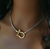 Carabiner horse Bit- Charm-Wheat Chain Stainless Necklace