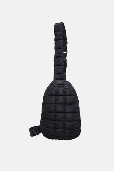 Explore More Collection - Quilted Nylon Crossbody  Bag