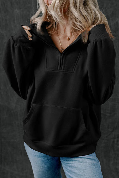 Explore More Collection - Half Zip Long Sleeve Sweatshirt