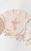 Explore More Collection - Watercolor He Lives Cross Easter Graphic Tee