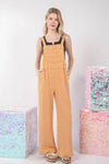 Explore More Collection - VERY J Texture Washed Wide Leg Overalls