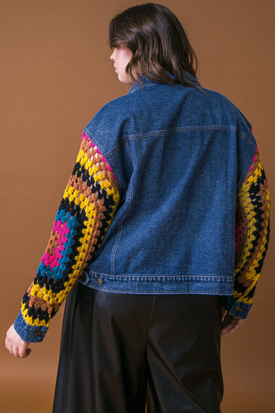 Explore More Collection - FESTIVAL WEAVE WASHED DENIM JACKET