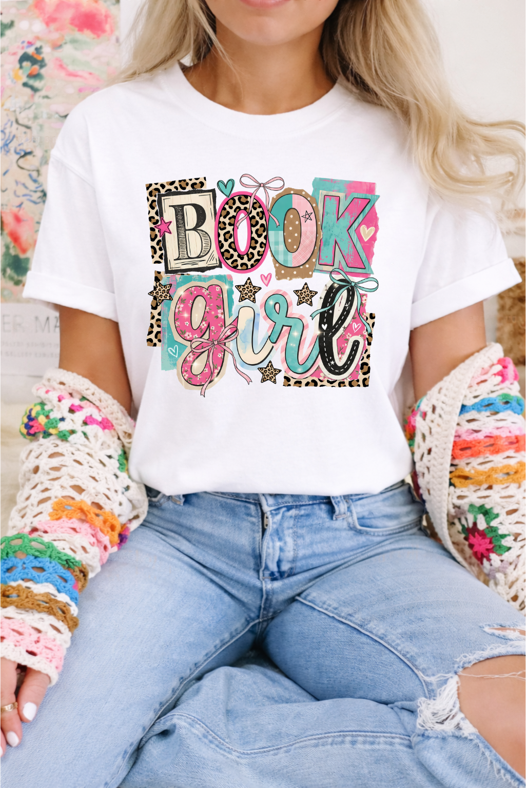 Book Girl Graphic Tee and Sweatshirt